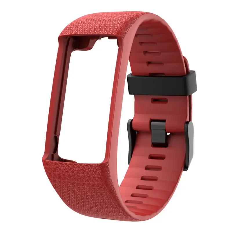 

2021 New Silicone Replacement Watch Band Black Buckle Wrist Strap for Polar A360 A370 Series GPS Smart Bracelet Watch