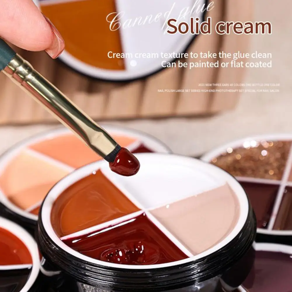 

Твердый кремовый гель серии 12 созвездий, четырехцветный консервированный Твердый лак для ногтей, гель, стойкий клей для дизайна ногтей