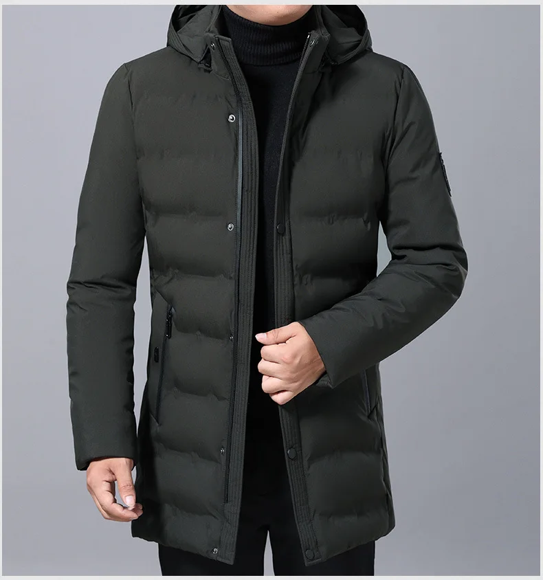 New Men's Winter Jacket High Quality Thick Winter Middle-Aged Warm Long Coat Cotton Clothes Men Parkas Large Size 5XL