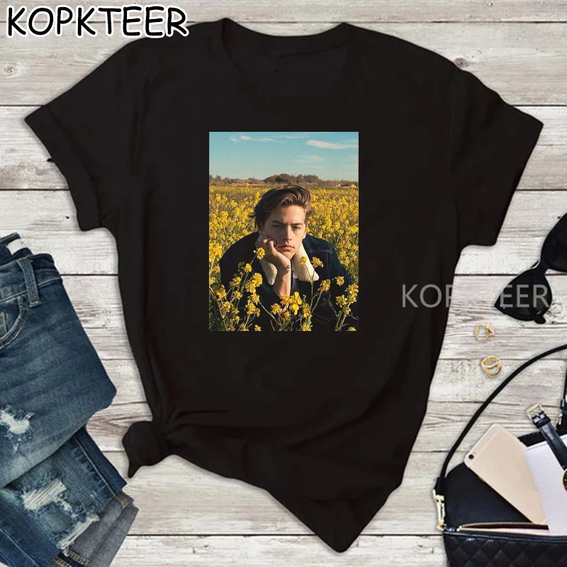 Футболка Cole Sprouse Женская Повседневная модная рубашка уличная одежда в стиле хип