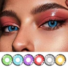 1 пара цветных контактных линз, красота, контактные линзы, косметика для глаз, цветные линзы, цветные линзы для глаз, красивые ученики, аниме