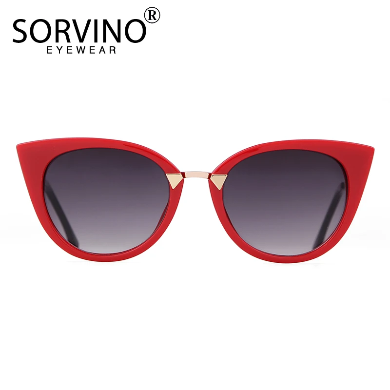Женские солнцезащитные очки с кошачьим глазом SORVINO винтажные дизайнерские 90s