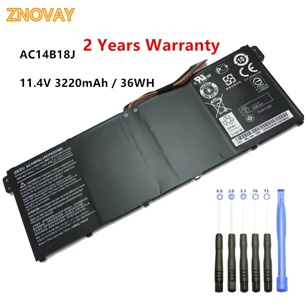 Аккумулятор для ноутбука AC14B18J Acer TravelMate B115 MP Chromebook 13 M Chrombook CB5 311 11 4 V