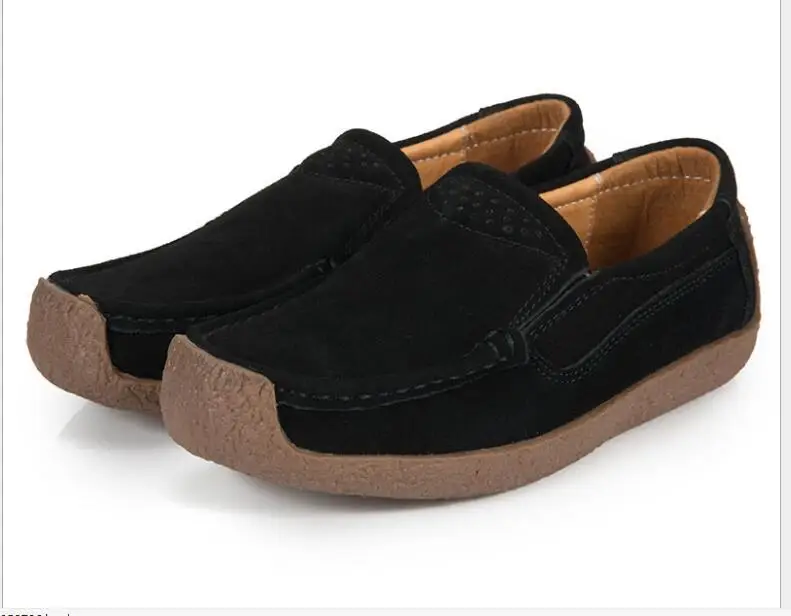 

Women Flats Comfortable Loafers Shoes Woman Breathable Genuine Leather Winter Autumn Women Fashion Black Soft Casual Shoes Femal