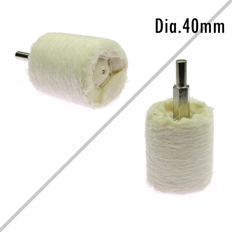 40mm white Cylinder 1 шт. сверло для полировки хлопка Полировка Швабра колесо для ювелирных изделий Дерево Стекло Металл мелкая зеркальная полировка - Цвет: 40mm white Cylinder