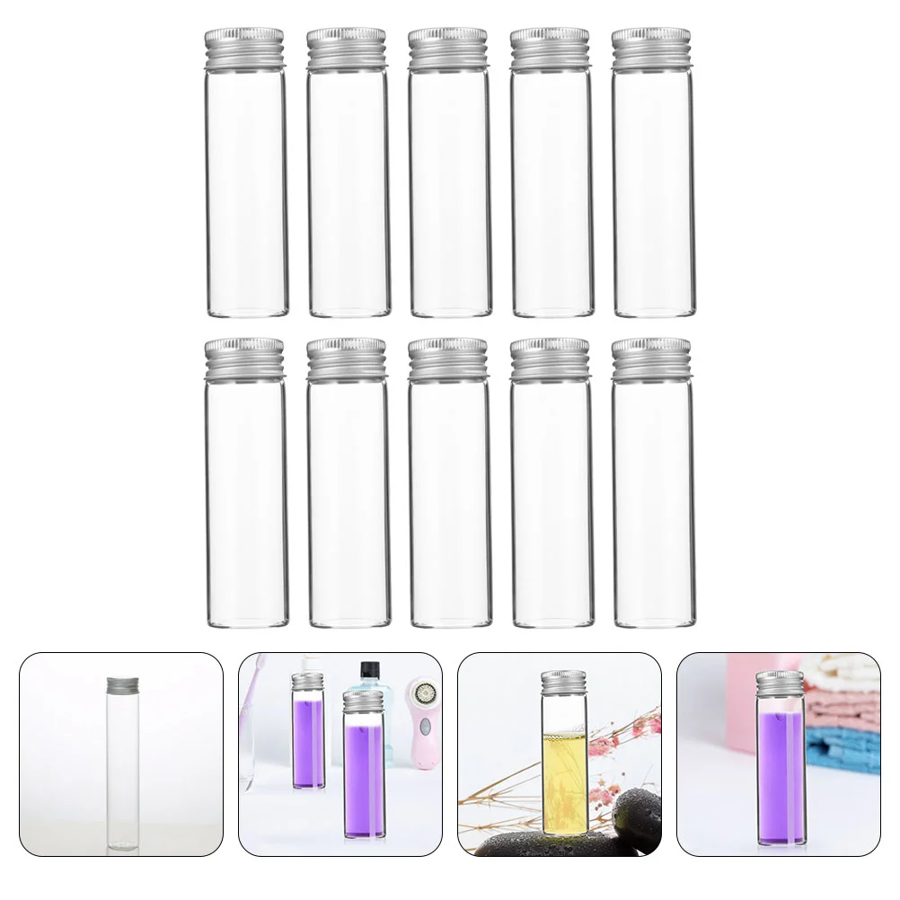 

10pcs Homemade Candy Bottles Kitchen Seasoning Glass Vials with Aluminium