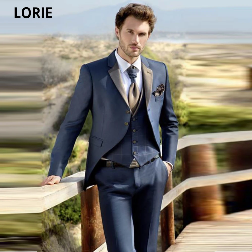 

Лори Homme Блестящий клетчатый жилет Для мужчин Нарядные Костюмы для свадьбы жениха Tuxedoes Slim Fit Две кнопки для выпускного вечера вечерние Блейз...