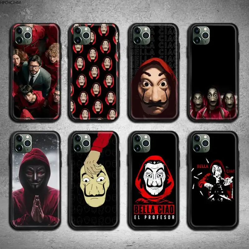 

la casa de papel TV Phone Case For iphone 13 12 11 Pro Max Mini XS Max 8 7 6 6S Plus X 5S SE 2020 XR cover