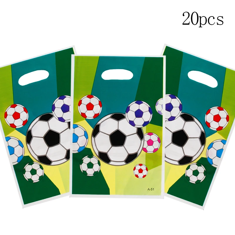 gift bag 20pcs Футбол тема столовая посуда бумажная салфетка под тарелку кружку черно-белая бейсболка спрос среди детей Подарочная сумка скатерть соломенный декор для вечеринки в честь Дня Рождения - Цвет: gift bag 20pcs