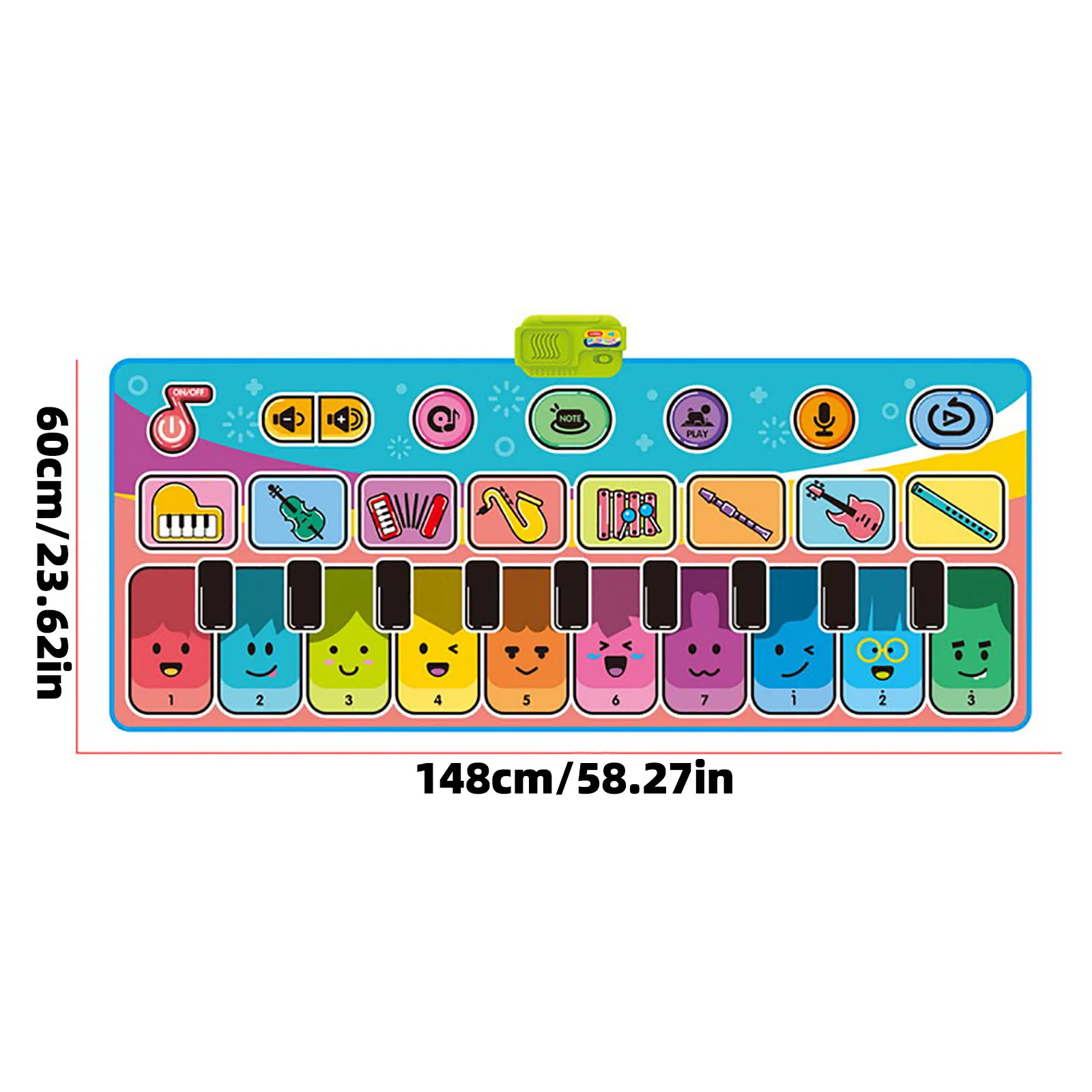 

Lovely Printing Piano Dance Mat Fun Musical Step 'N' Play Mat For Children - Perform Classic Tunes With Your Feet - Great Gift