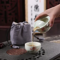 flower fish tea sets kung fu ceramics 1 pot 1 cup tea pots high quality elegant gaiwan beautiful and easy handmade teapot kettle