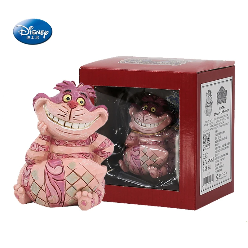 

8Cm Disney Cheshire Cat Thinking Pose Alice In Wonderland Anime Peripherals Action Figure Resin Model Toys Funny Gifts for Kids