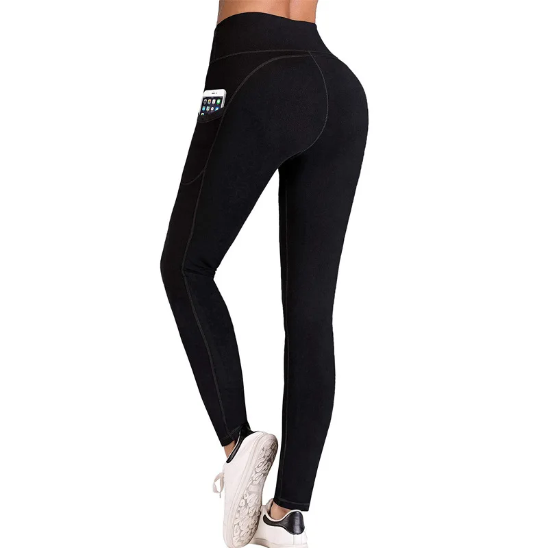 

Yoga Pants Running Sports Fitness Trousers Side Phone Pocket Sports Leggings