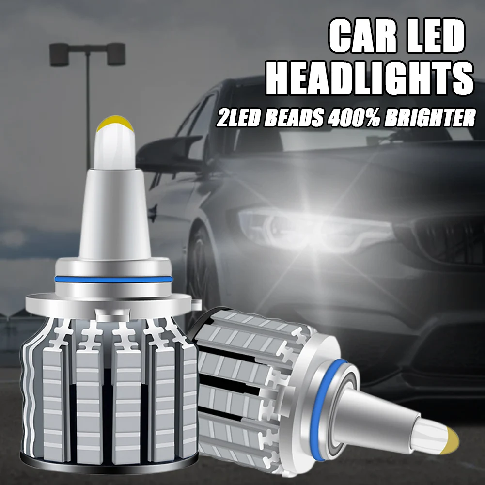 

2PCS Car LED Headlight H1 H7 9005 9006 H10 H11 9012 Bulb 6000LM/Pair 6000K White Light Quartz Tube Waterproof Auto LED Head Lamp