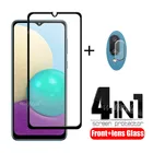 4-в-1 для Samsung Galaxy A02 стекло для Samsung A02 закаленное стекло Полный Клей протектор экрана для Samsung Galaxy A02 стекло объектива