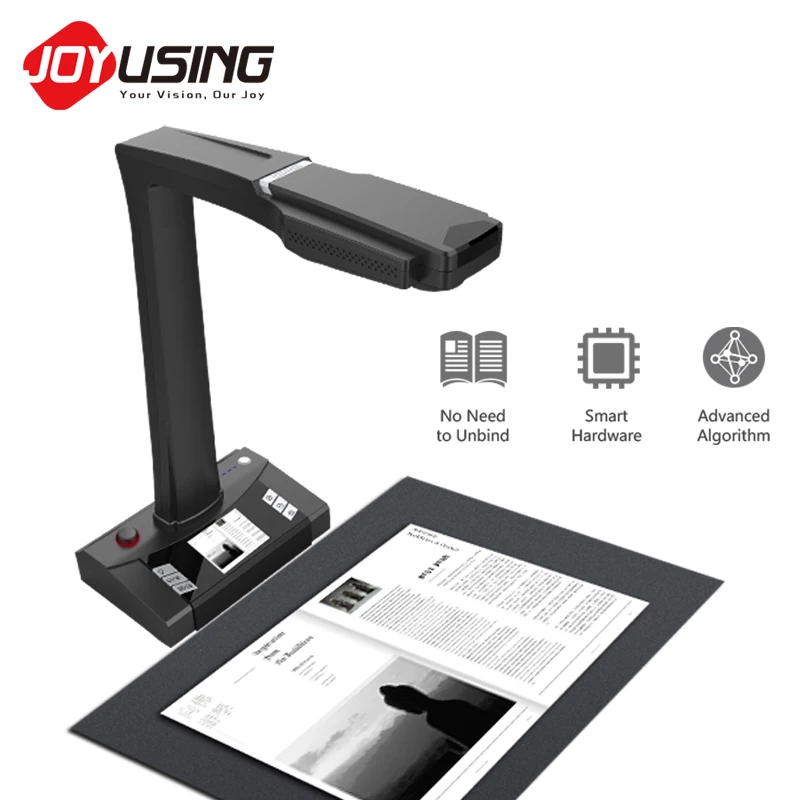 Сканер для книг JOYUSING V160 pro портативный HD 18 МП формат A3 визуализатор OCR школы и