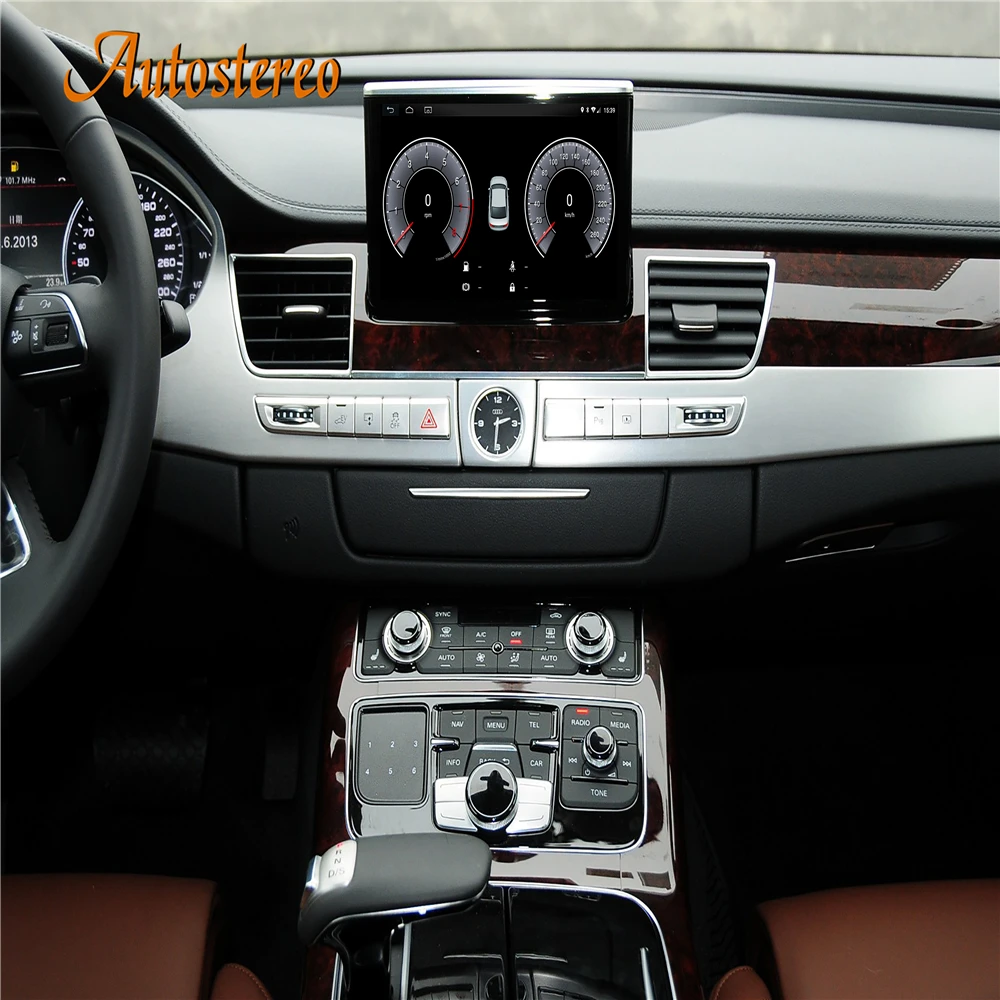 foldable screen radio android 10 0 for audi a8 d4 2009 2017 car multimedia player gps navigation 4g5g lte head unit auto stereo free global shipping