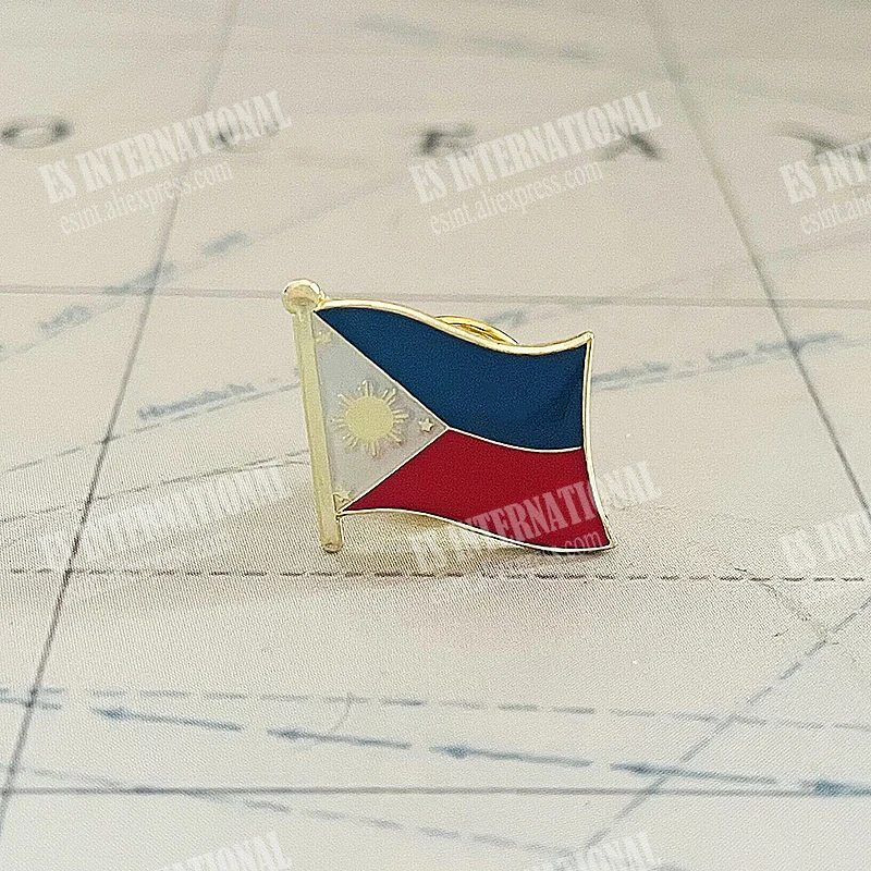 Филиппинский Национальный флаг булавки для лацканов кристалл эпоксидная смола