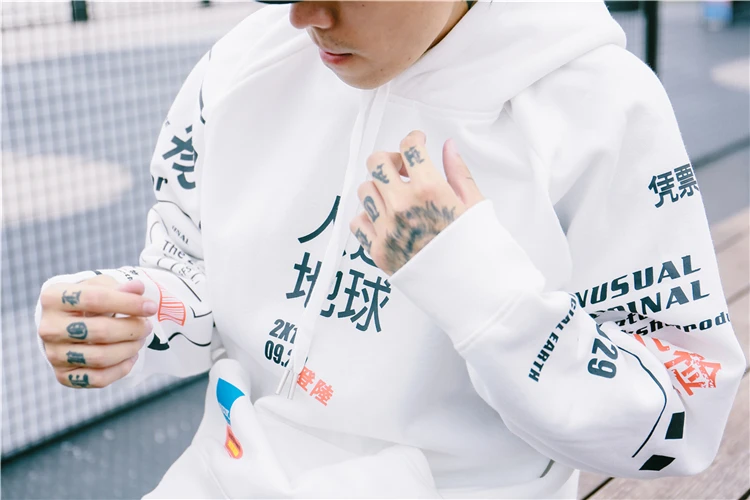 

Sudadera Hombre Fashion Japanese Street Clothing Hoodie Sweatshirt Multicolor Men's and Women's Hoodie Pullover