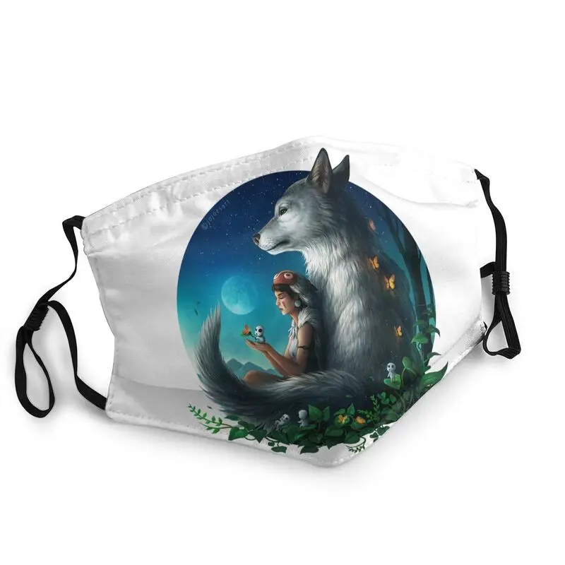 

Маска-респиратор для лица, защита от пыли, регулируемая, в стиле аниме, фэнтези, фильма