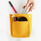 Вставка, сумочка, косметичка Для женщин фетр путешествия органайзер для Сумки из натуральной кожи кошелек большого размера, хранилище, сумочка, сумки для макияжа, косметический мешок Красота женская сумка-тоут