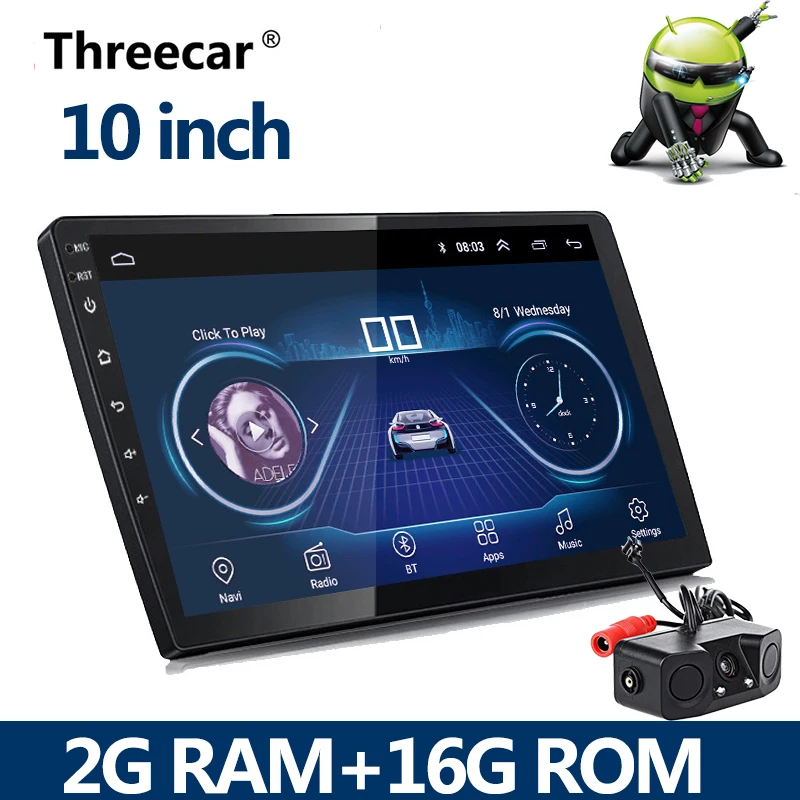 10 inch with PZ 451 2G RAM 2 din автомагнитола 2Din Android Автомагнитола мультимедийный плеер Авто Аудио 9/10 дюймов GPS навигация WIFI Bluetooth MP5 стерео - Цвет: 10 inch with PZ 451