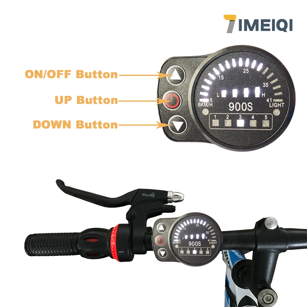 

Electric Bicycle 24/ 36/48V Simple KT-LED900S Display E-bike for Kunteng LED Control Panel SM/Waterproof Accessories