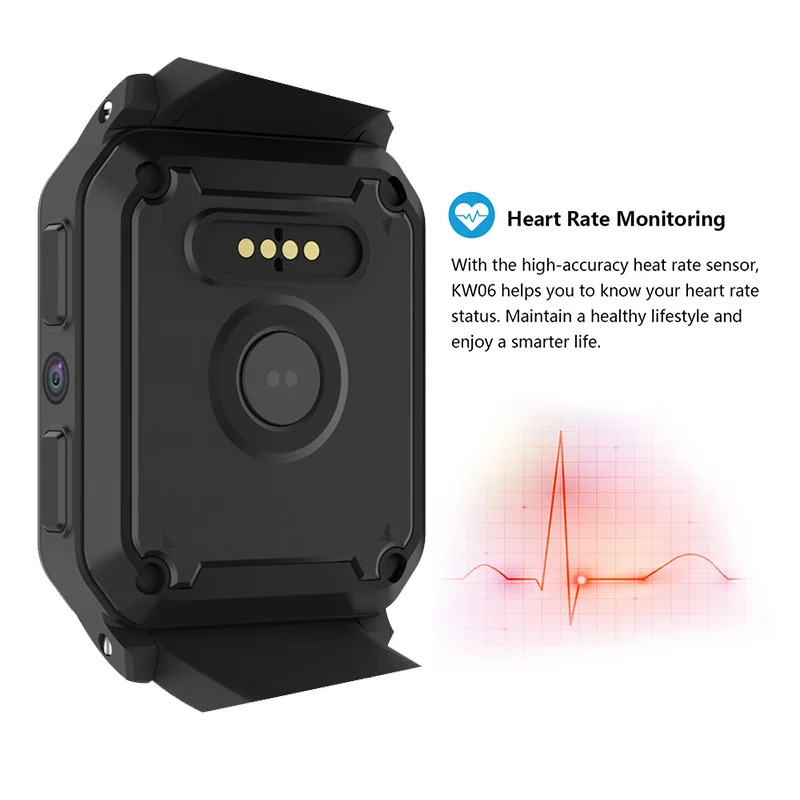 Умные часы KW06 Android Bluetooth звонки IP68 водонепроницаемые 512 МБ + 8 Гб Wi-Fi GPS пульсометр 3G