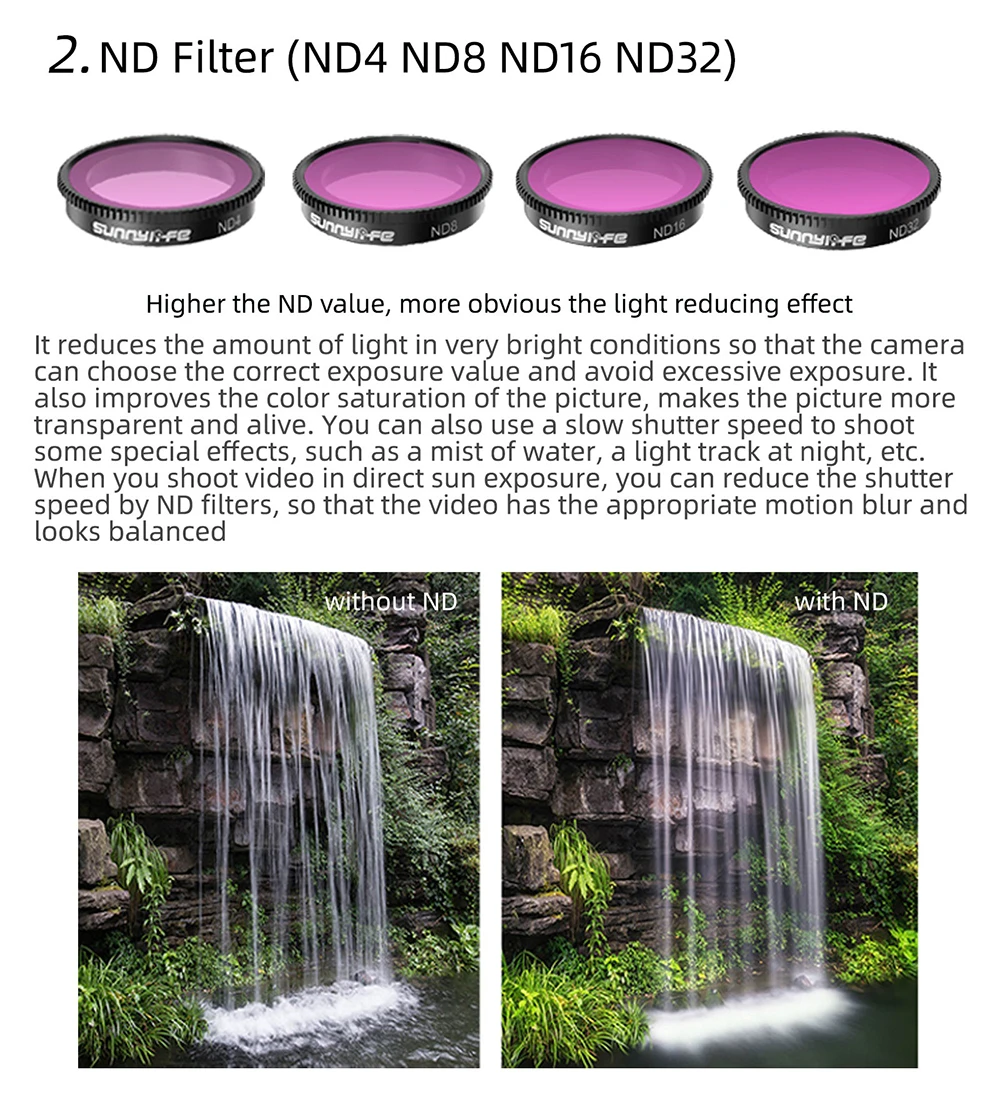 

For Insta360 GO 2 Lens Filter UV+CPL+ND4/8/16/32 Kit Protector Video Mini Action for Insta360 Go 2 Camera Accessories