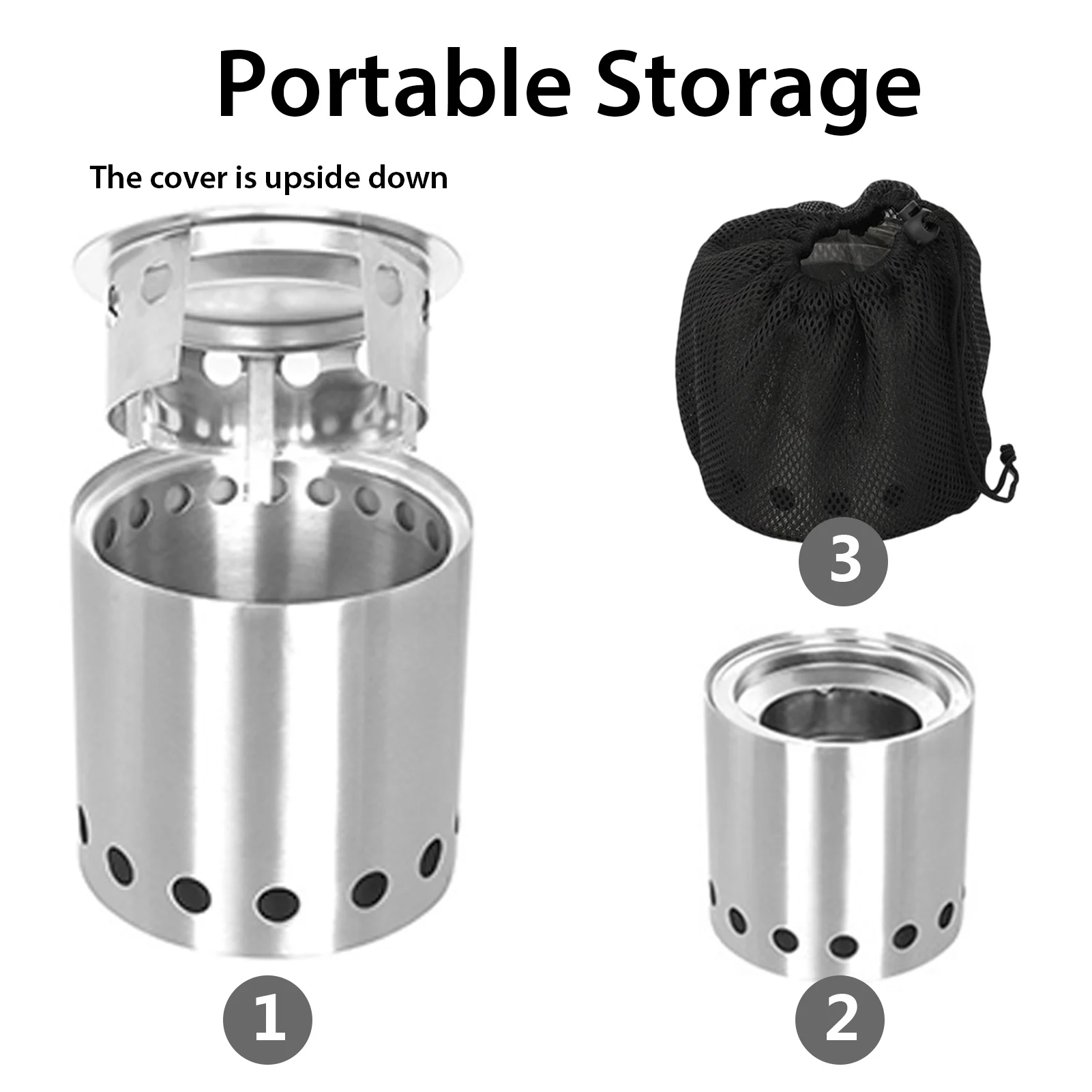 

Bonfire Fire Pit Wooden Stove Stainless Steel Camping Stove Portable Winter Heating Stove Practical Outdoor