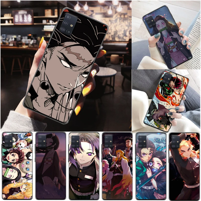 

Demon Slayer Kamado Tanjirou Kimetsu No Yaiba Agatsuma Zenitsu Kamado Nezuko Phone Case For Samsung Galaxy A51 A71 Funda Cases