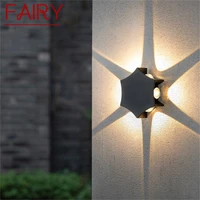 fairy creative outdoor wall light fixtures modern black waterproof led simple lamp for home porch balcony villa