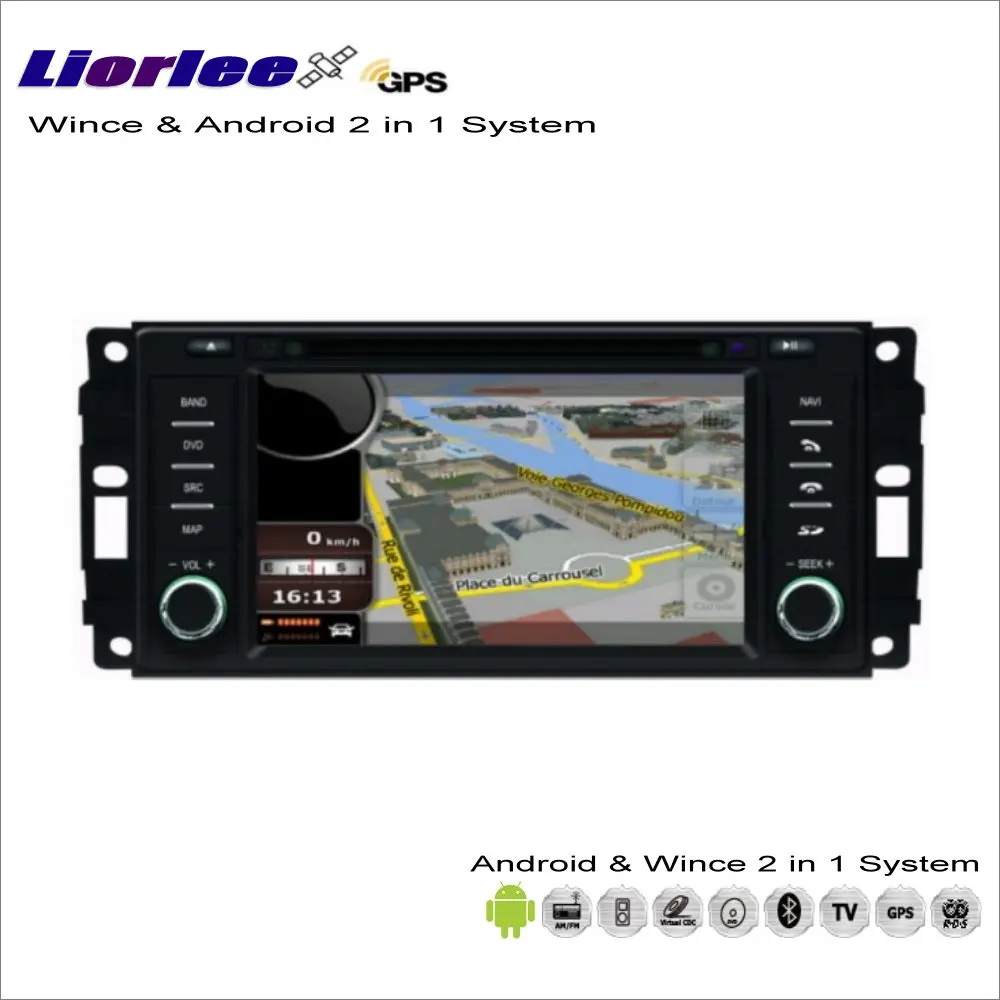 Liorlee Для Dodge Nitro/RAM 2007 2012 Android мультимедийное радио CD DVD плеер GPS навигация по карте