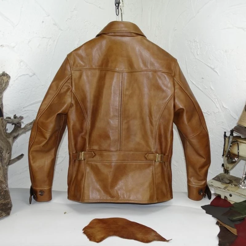 

Men 2020 Brown American Casual Style Leather Jacket Plus Size XXXL Genuine Cowhide Autumn Slim Fit Leather Coat FREE SHIPPING