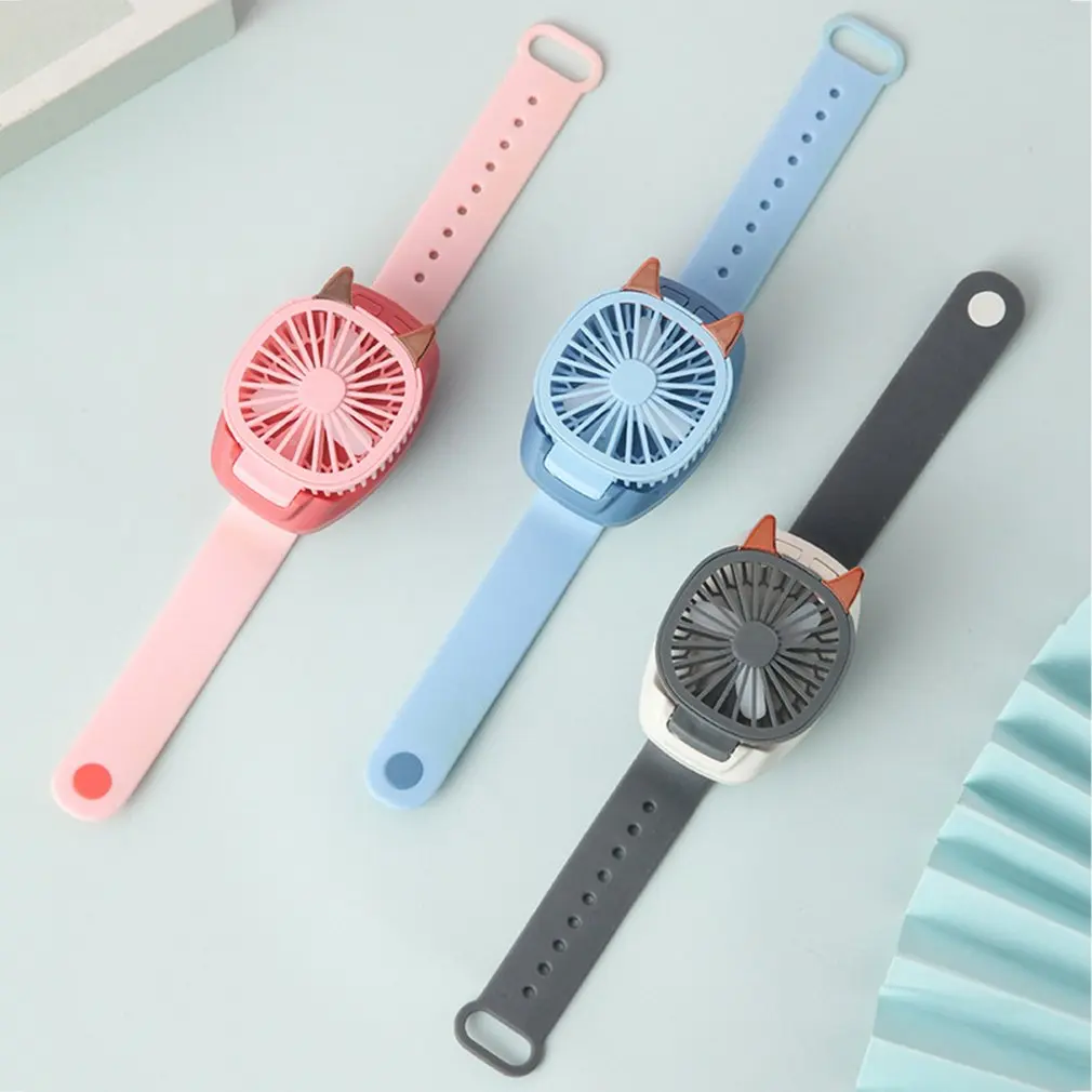 

New creative USB charging portable adjustable direction mini watch small fan