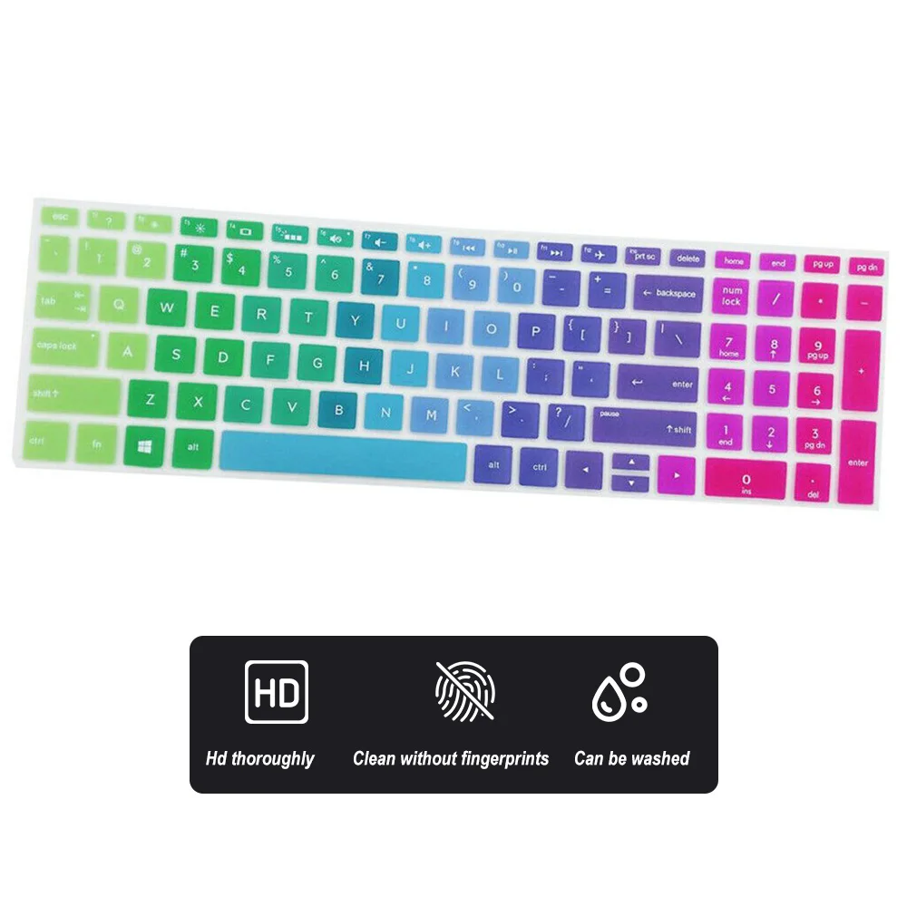 

Hight Quality Soft Silicone Waterproof Notebook Keyboard Stickers Skin Cover Keycaps for HP 15.6 inch Laptop Keyboard
