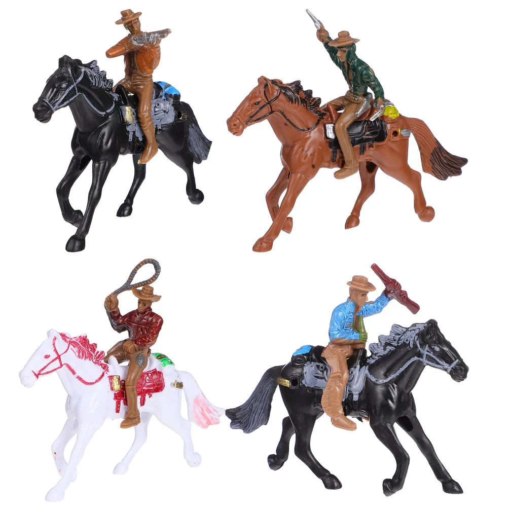 

4pcs Creative Westward Cowboy Figures Models Kids Toys (Random Color)