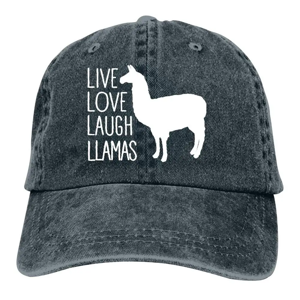 TSDFCLive Love laughe Llamas унисекс винтажная Регулируемая хлопковая бейсболка Джинсовая