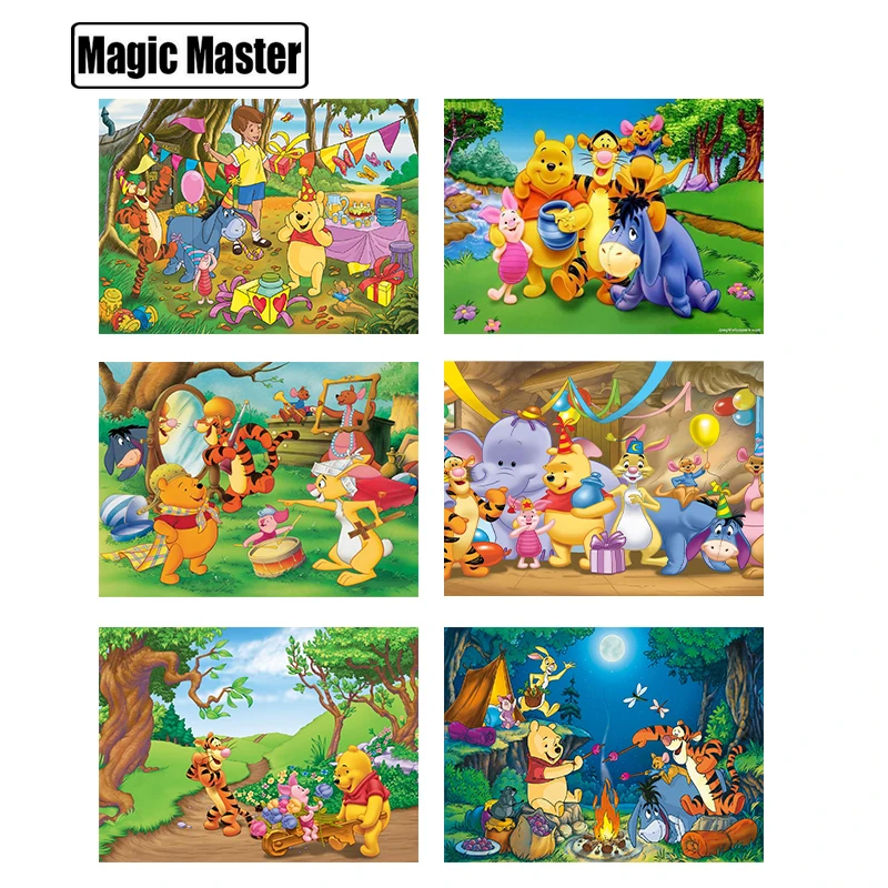Полностью квадратная Алмазная мозаика декор Винни Пух алмазные стразы вышивка