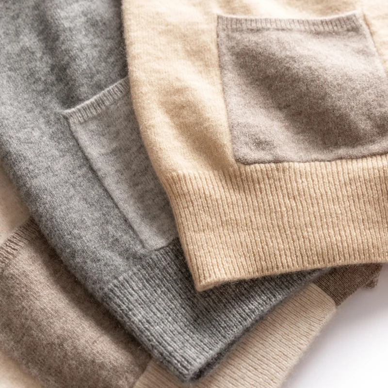 

Cardigan female short slim bright long sleeves knitted natural wool stylish casual ladies knitwear