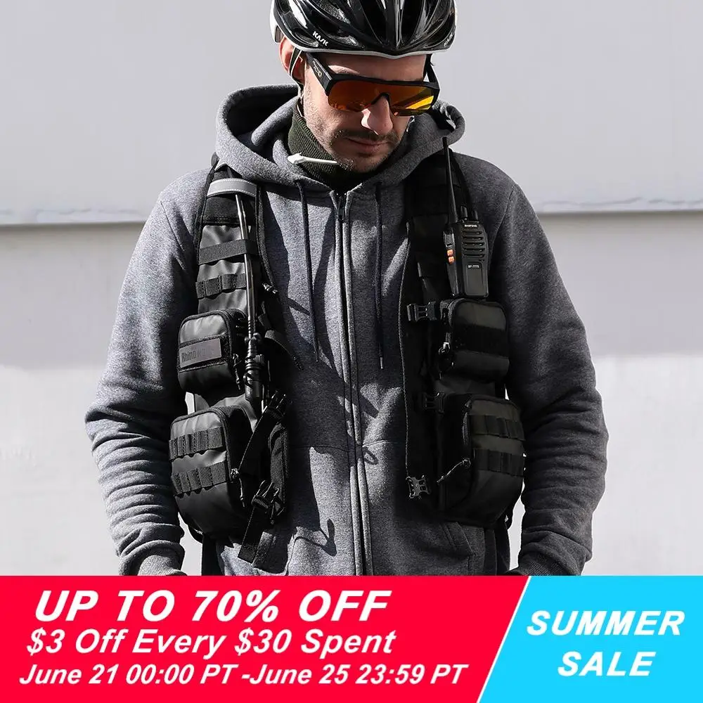 Новинка 2020 рюкзак Rhinowalk для рыбалки и жилета занятий спортом на открытом воздухе