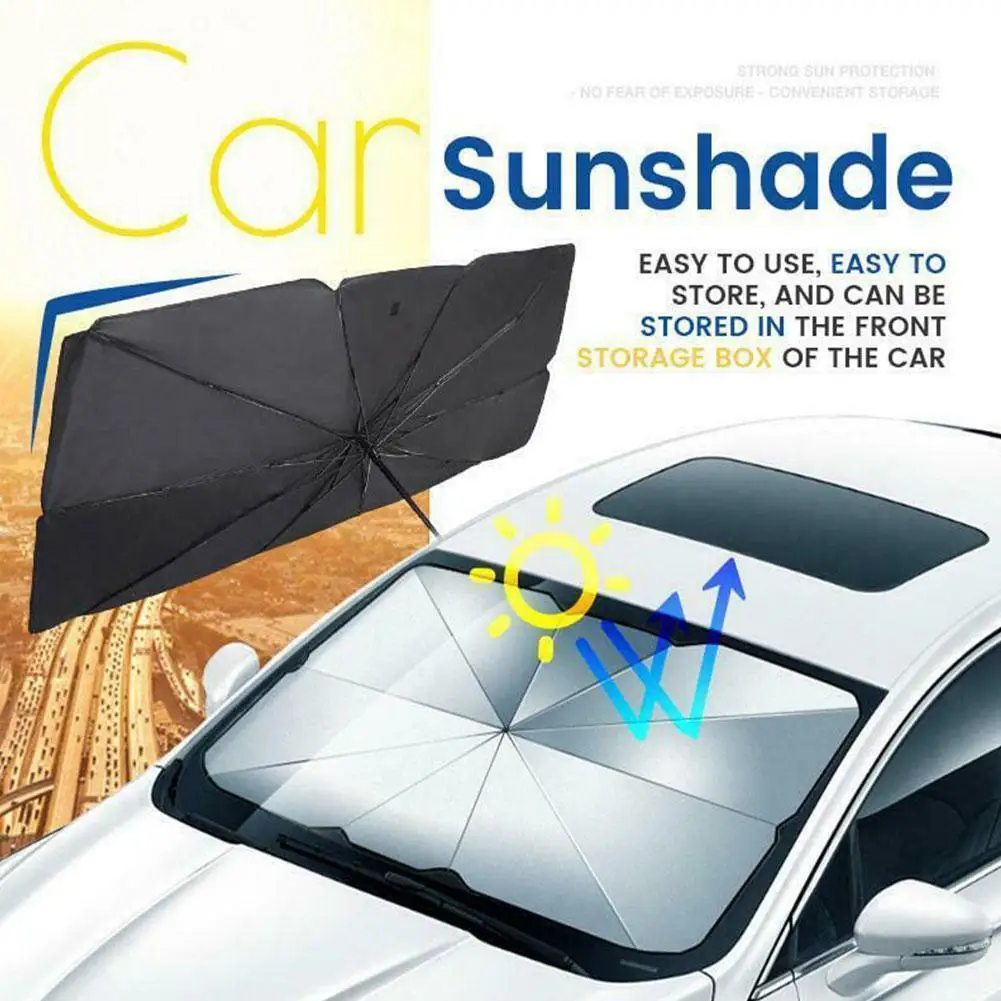 

Car sunshade car windshield cover anti-ultraviolet falling umbrella that foldable sunshade window front wear-resistant prev X2S7