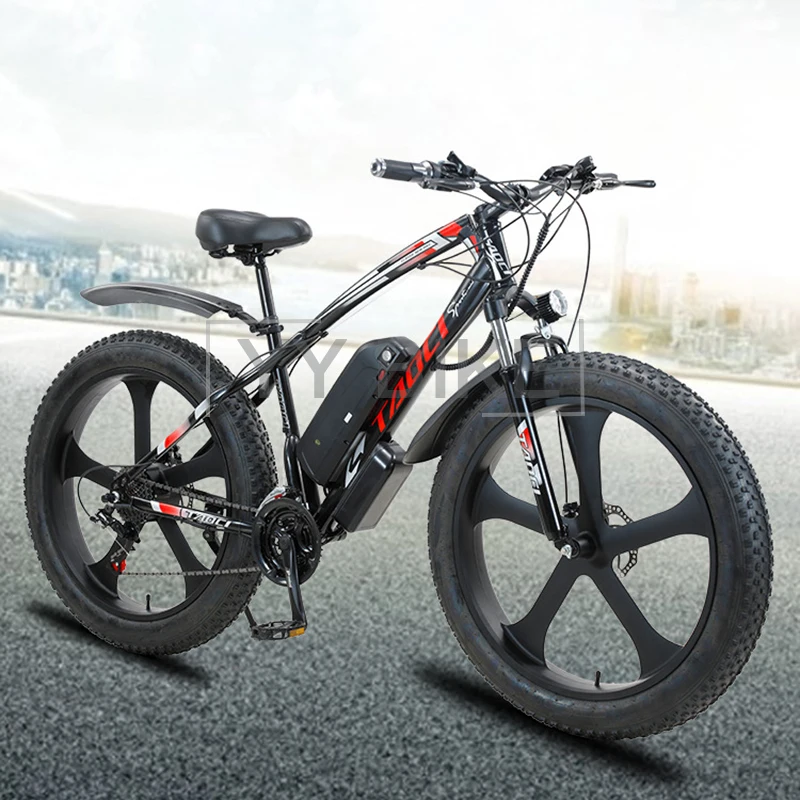 Bestellen TAOCI Erwachsenen Elektrisches Fahrrad 1000W 48V 13AH 26 Zoll Rad Aluminium Legierung Rahmen Mobilität Berg Fett Fahrrad Elektromobil E-Bike