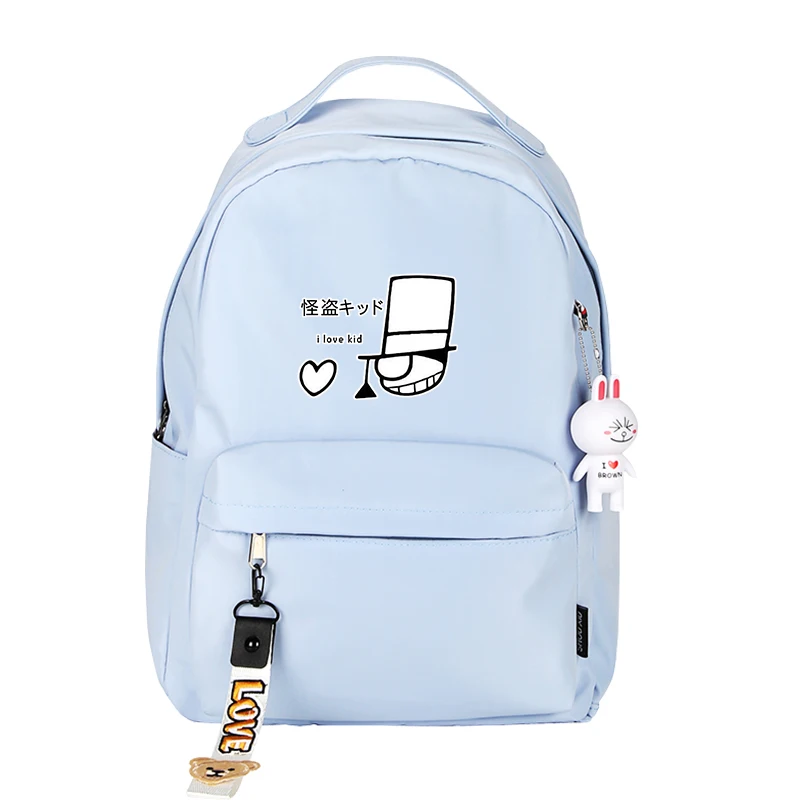Рюкзак Kaitou Kiddo для косплея школьный ранец с мультяшным детективом Конаном женщин