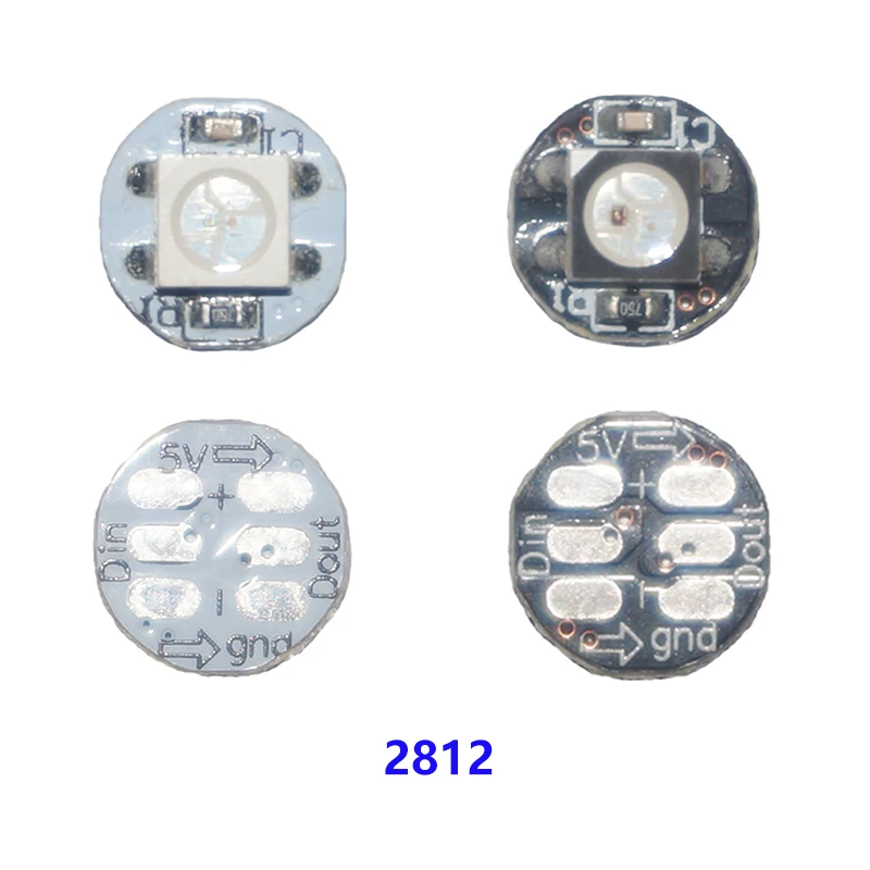 DC5V WS2812 белый/черный 4 контактная плата индивидуально Адресуемая RGB полноцветная