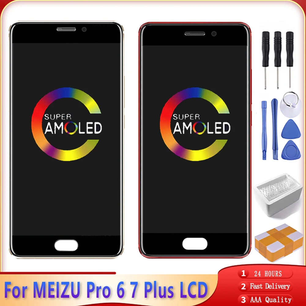 Активно матричные осид для MEIZU Pro 6 7 Plus ЖК дисплей Дисплей кодирующий