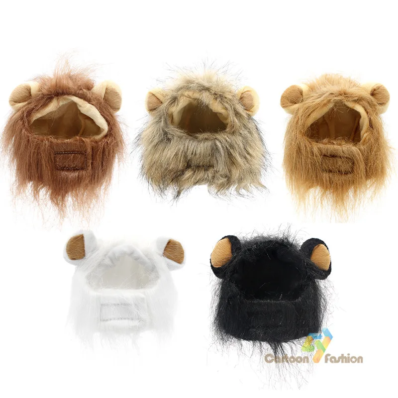 Cat wig pet supplies cat seconds change lion funny cute hood tiara hair accessories Festive holiday Halloween christmas gift kid