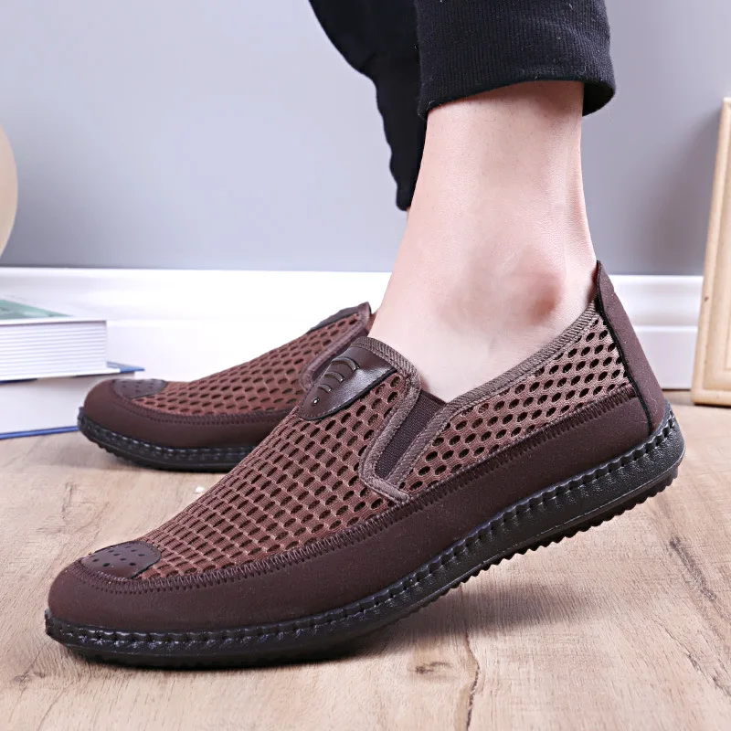 

Men Casual Shoes Sneakers Light Breathable Summer Sandals Vacation Mesh Shoes Loafers Zapatos De Hombre Slip-On Men Shoes