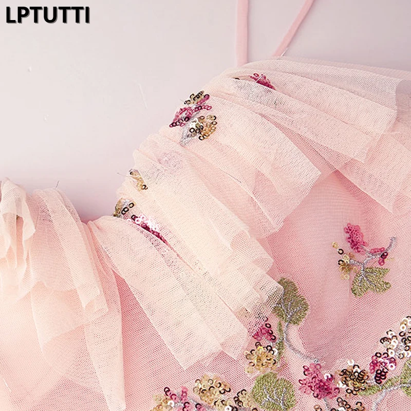

LPTUTTI Embroidery Sequin New Sexy Woman Social Festive Elegant Formal Prom Party Gowns Fancy Short Luxury Cocktail Dresses