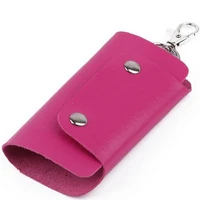 1pcs fashion keys holder organizer manager patent leather buckle key wallet case car keychain for women men gifts 6 colors